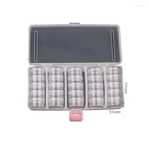 Bouteilles de rangement Case vide transparent 190 95 mm (avec 25 pcs petite boîte) Nail Art Tip Boxes