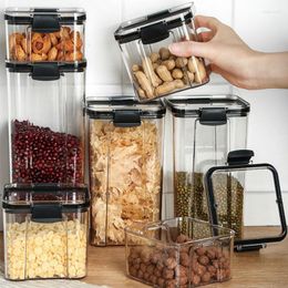 Opslagflessen Transparante keukenfles stapelbare droge voedingsdoos thee koffie luchtdichte container set organisatie Tools