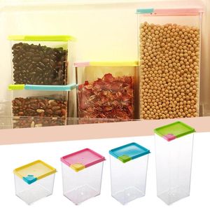 Opslagflessen transparante plastic doos droge gedroogde voedselcontainer potje snack fruit verzegeld
