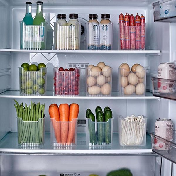 Le stockage met en bouteille le réfrigérateur transparent organisant le cas Freshing de grande capacité pour le casse-croûte