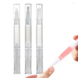 Opslagflessen transparante twist pen cosmetica voor foundation cosmetische container tip lip gloss pennen roterende nagel