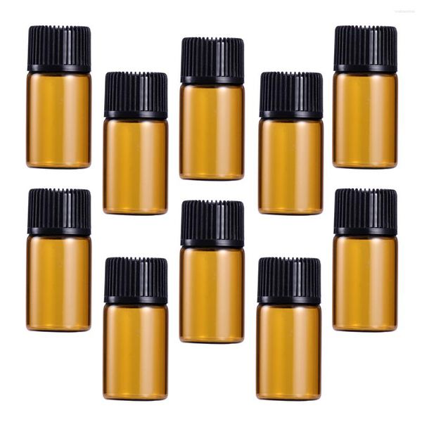 Bouteilles de stockage Conteneur de taille essentielle de voyage Shampooing Sous-emballage étanche Couvercle Huiles noires Échantillon Huile d'essence Maquillage Conteneurs vides