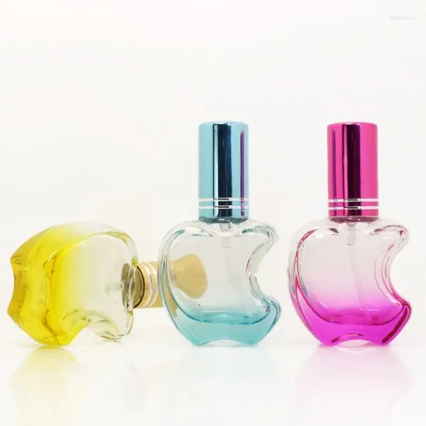 Botellas de almacenamiento Viaje portátil 10 ml de colorido botella de perfume de spray de vidrio con atomizador de caja cosmética vacía LX2860