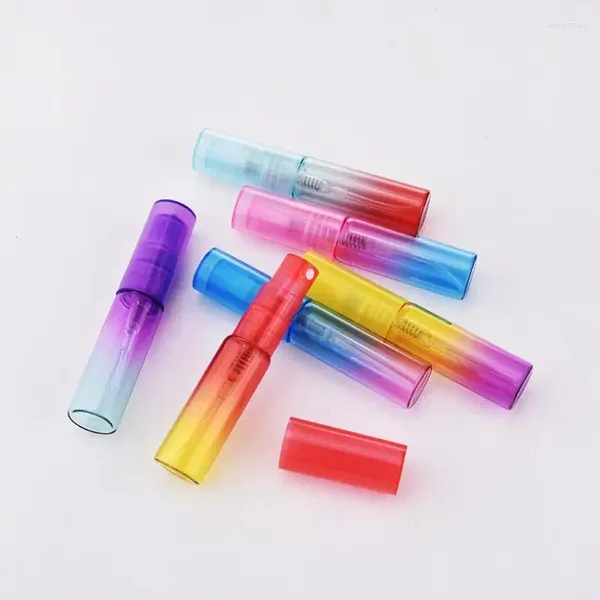 Bouteilles de rangement voyage portables 8 ml mini pulvérisateur en plastique gradient de couleur de couleur bouteille de parfum vide échantillon lx8864