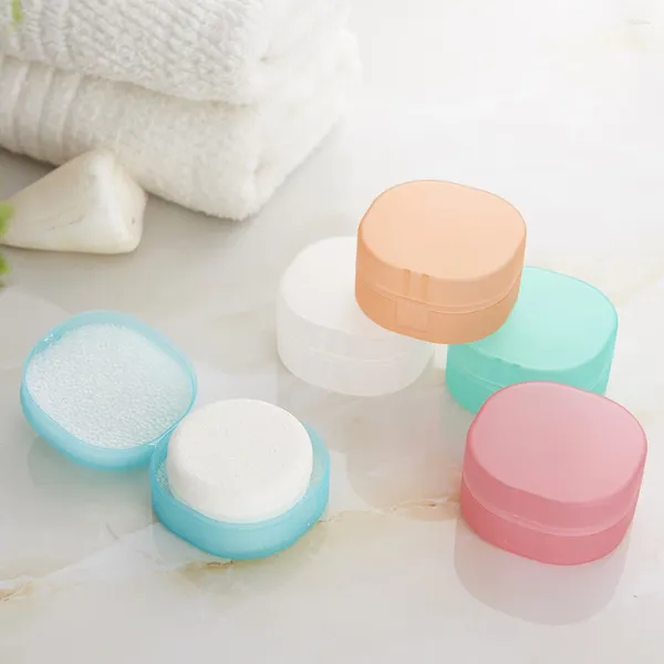 Bouteilles de rangement Porte-savon de voyage Porte-savon en plastique étanche portable avec couvercle Accessoires de salle de bain anti-poussière Mini scellé
