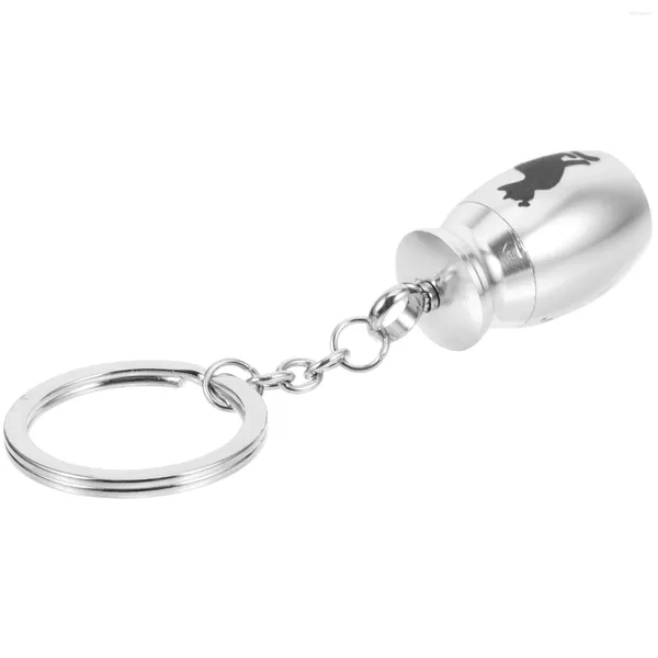 Bouteilles de rangement Urn Key Chain Pendant mini conteneur accroché ornement animal de compagnie avec anneau