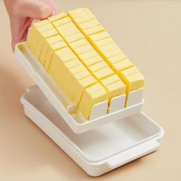 Bouteilles de stockage Guide de coupe utile Coupe-boîte à trancher le fromage en PP de grande capacité avec zone de fourche Beurre Conservation au frais