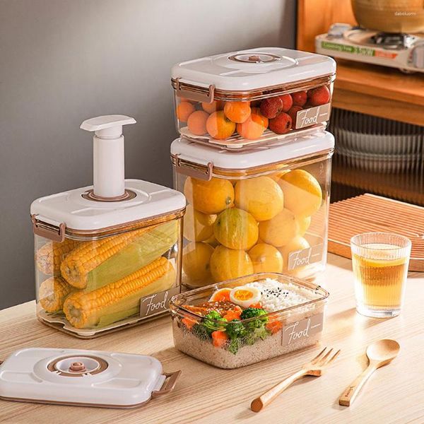 Bouteilles de stockage, récipient alimentaire sous vide, organisateur de cuisine, pompe électrique, réservoir scellé, accessoires pour légumes et déjeuner