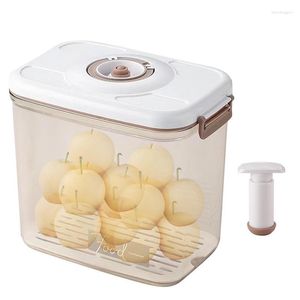 Bouteilles de stockage Bidon scellé sous vide Ménage Boîte de conservation des produits frais Pompe à air manuelle Réfrigérateur Alimentaire Fruits Vidangeable Cuisine Organiser