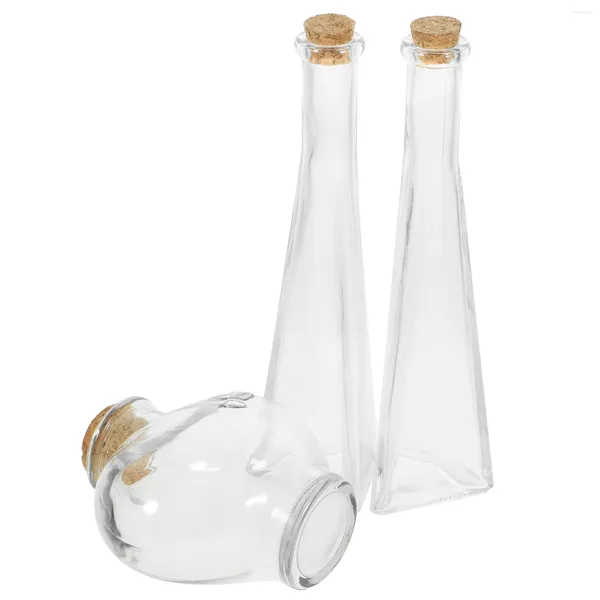 Bouteilles de stockage Fiole Verre Récipient vide Drift Bottle Jar Mini Cork Origami Star