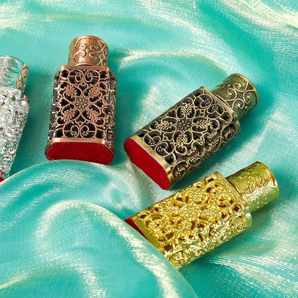 Botellas de almacenamiento Botella de recarga de perfume vintage Estilo árabe Dubai Mini Mini Colterial Es esencial Aceite 3ML 3 ml