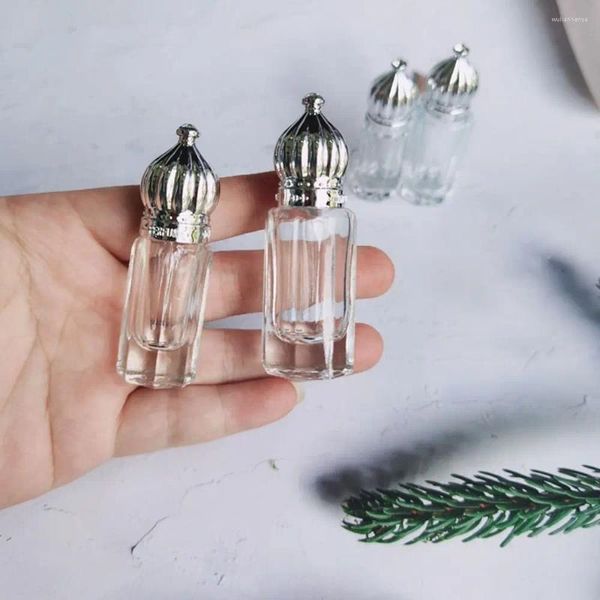 Bouteilles de rangement Vintage Perfume Rouleau Boule vide Mini Huile essentielle Épaississure en bas 3 / 6ML Roll-On Bottle Refipillable