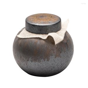 Opslagflessen Vintage Tea Jar Coffee met deksel keramische suikercontainers potten voor kruiden keukengeschenken