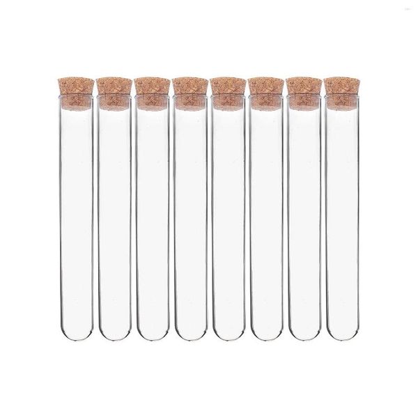 Bouteilles de stockage Tubes à essai en verre VOFUWS 13 ml avec bouchons en liège 10 pièces petite bouteille à fond rond pour les expériences scientifiques propagation des plantes