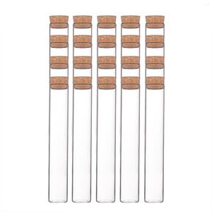 Bouteilles de rangement Vofuws Ly 60 ml de tubes à essai en verre avec bouteille à fond plat de 6pcs pour les expériences scientifiques Propagation de propagation du sel de bain