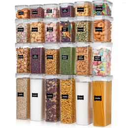 Storage Bottles Vtopmart Airtight Food Containers With Lids 24 Pcs Plastic Kitchen  Pantry Organization Canisters For Cereal Dry