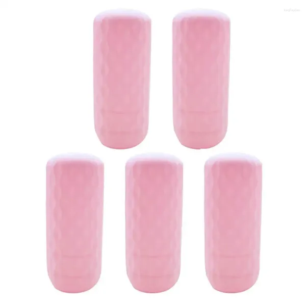 Bouteilles de rangement Joint en silicone résistant à l'eau Essentiels de voyage Couvre-bouteilles anti-fuite Manches élastiques pour femmes hommes 5pcs bagages