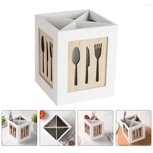 Bouteilles de rangement Cutlery Box Boîte à table Cuffières Huissiers Hopsticks Organisateur de couverts en bois Ustensiles en bois