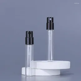 Bouteilles de rangement en gros de 1,5 ml 1,8 ml 2 ml 2,5 ml avec atomiseur Transparent petit mini bouteille de parfum en verre vide