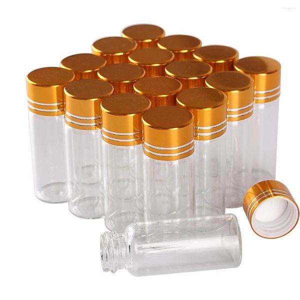 Bouteilles de rangement en gros 100 pièces 4 ml 16 verre 40 mm avec capuchons dorés mini minuscules flacons