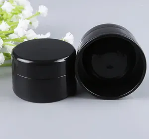 Bouteilles de rangement en gros de 1000pcs / lot 5g Black Plastic Jar Eye Cream Bottle Cosmetic Make Up-résistant aux UV