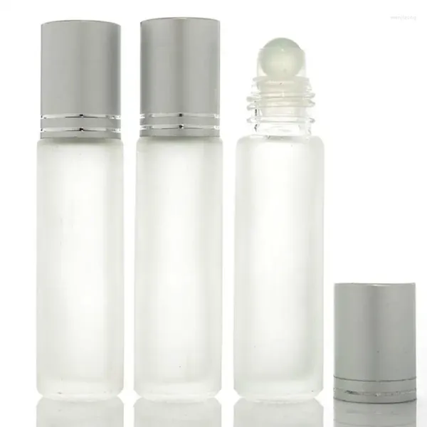 Bouteilles de rangement en gros de 10 ml de roller-ball givré