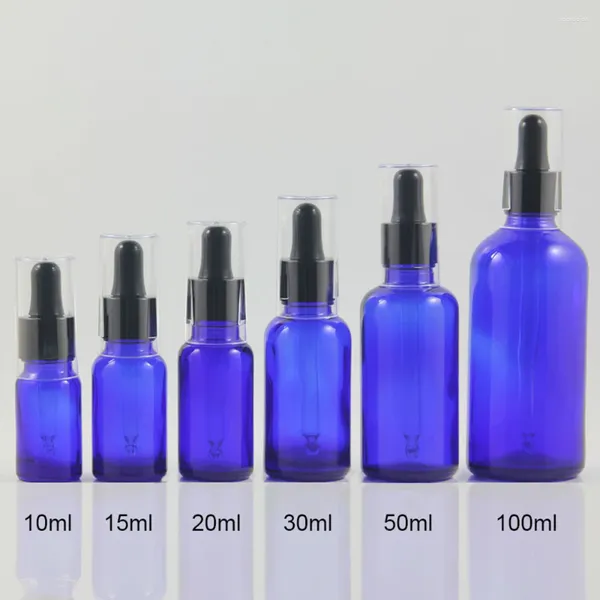 Botellas de almacenamiento al por mayor 10 ml de mini botella de cuentagotas de vidrio portátil con tapa transparente de aceite esencial de aceite esencial vacío contenedores cosméticos
