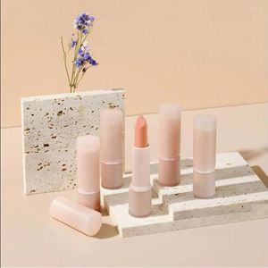 Opslagflessen Groothandel 12,1 mm Lipstick LipBlam Containers Lipgloss Tubes Frosted Milk Tea Jelly Color Round