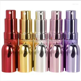 Storage Bottles Wholesale 150pcs MINI Colorful 6ml Travel Perfume Atomizer Refillable Spray Aluminium Glass Empty Bottle Portable PB10