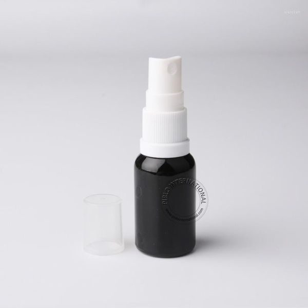 Bouteilles de stockage en gros 15 ml bouteille d'huile essentielle noire 1/2 Oz verre vaporisateur 15cc petits parfums atomiseur emballage vide 30 pièces