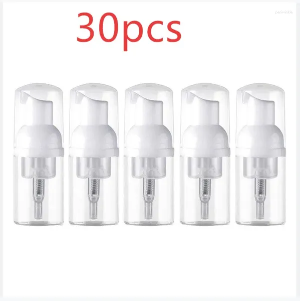 Botellas de almacenamiento al por mayor 30pc 30 ml de jabón de espuma jabón mousse dispensador de líquido plástico vacío champú de champú