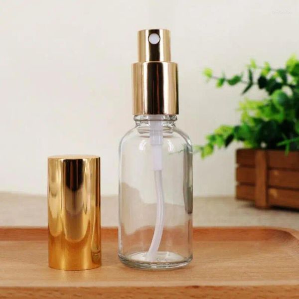 Botellas de almacenamiento al por mayor 50 ml de spray de vidrio transparente de botella de neblina perfume lx1082