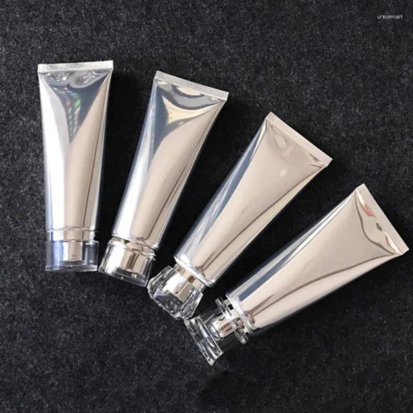 Bouteilles de rangement en gros de 80 ml tubes molle cosmétiques tuyaux Slap-up Silver Aluminium Plastique Crème pour la crème pour la crème solaire