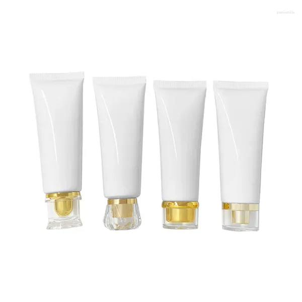 Bouteilles de stockage en gros de 80 ml de tuyau blanc crème Slap-up tubes soudants CONTERNEURS COURTAINS FACIAL REFOLLABLE