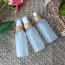 Botellas de almacenamiento al por mayor al por mayor Eco Friendly Bamboo Lotion Bottle Bottle Pet Plástico Pet Sircare Productos para el cabello Embalaje de productos para el cabello