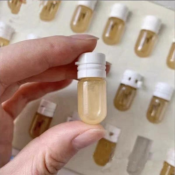 Botellas de almacenamiento al por mayor de 1.5 ml mini forma de bulbo de vidrio transparente en polvo cosmético desechable esencia de suero esencial de aceite esencial Vial de botella