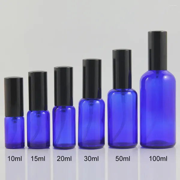 Bouteilles de rangement en gros vide vide de pompe à pulvérisation ronde bouteille de 20 ml de soins de la peau en verre d'huile essentielle pour parfum