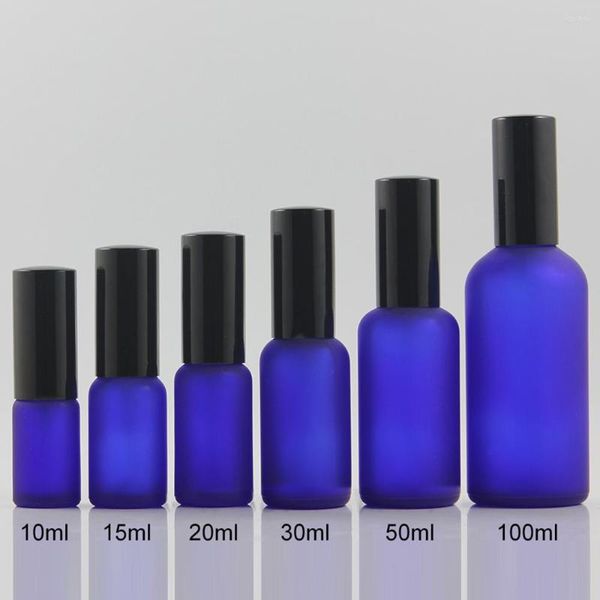 Botellas de almacenamiento Botella de suero de ojos de vidrio al por mayor con bomba de aluminio de loción Embalaje de 20 ml para