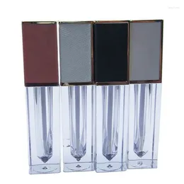 Botellas de almacenamiento Al por mayor de lujo Lip Gloss Tube Container Tubos de brillo de labios vacíos de 5 ml Glaze Lipblam Botella Embalaje cosmético personalizado
