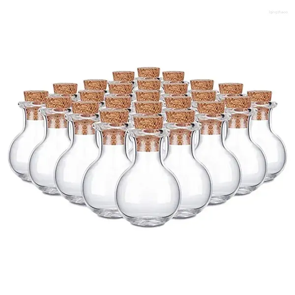 Botellas de almacenamiento Botella deseando 10 piezas mini vidrio con mensaje de corcho de madera para favores de boda Jares pequeños Accesorios para el hogar