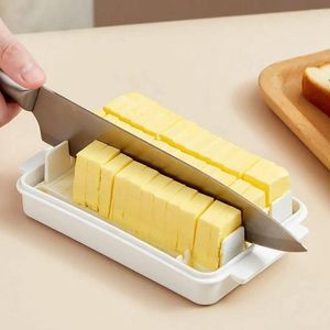 Bouteilles de rangement avec outil de boulangerie de couvercle Cuisine Gadgets Gadgets Fromcheur Butter Butter Container Box Sliner