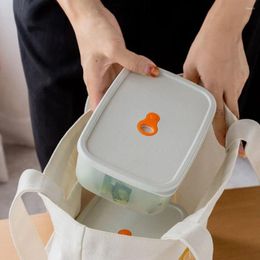 Opslagflessen met deksel koelkast scherper lunchbox plastic magnetrongerechtbare afgesloten koelkast organizer Clear vershouten fruit