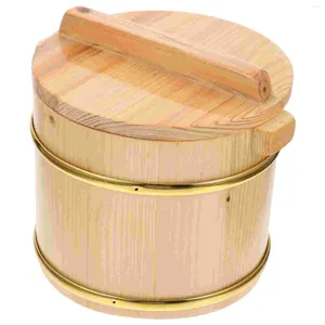 Opslagflessen houten vat sushi display emmer mengkuip bamboe stoomboot rijstkom portie container