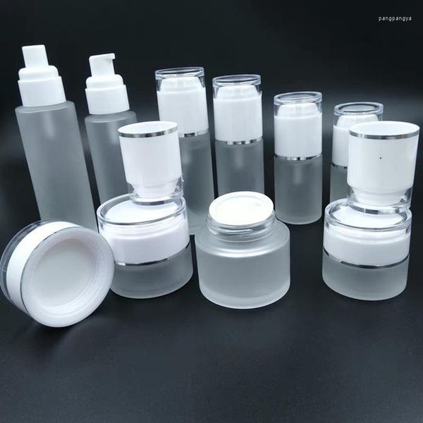 Botellas de almacenamiento Yu Xi YUXI Sistema de emulsión de agua de piel brillante de botella cosmética Ogo Pantalla de seda Bronceado Roast Flower Spray Glass