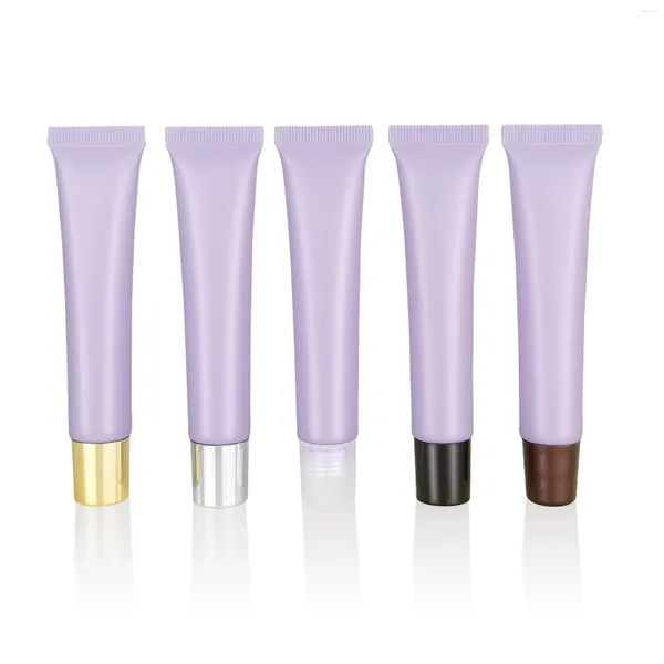 Botellas de almacenamiento YUXI Frosted Purple Lipstick Manguera Maquillaje Botella vacía Color de labios