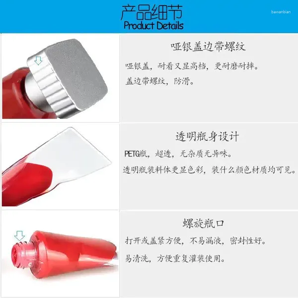 Bouteilles de rangement yuxi typepaste de type lèvre tube de tube de tube