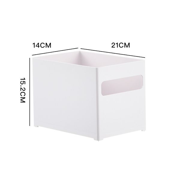 Caja de almacenamiento Ángulo recto Organizador blanco Ospace Desktop Organizador de armario Case de almacenamiento Cocina ZP006