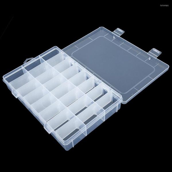 Cajas de almacenamiento con tapa transparente, caja pequeña de plástico para piezas pequeñas, herramientas, caja de tornillos para exhibición de joyería, contenedor de cuentas, 10/15/24/36