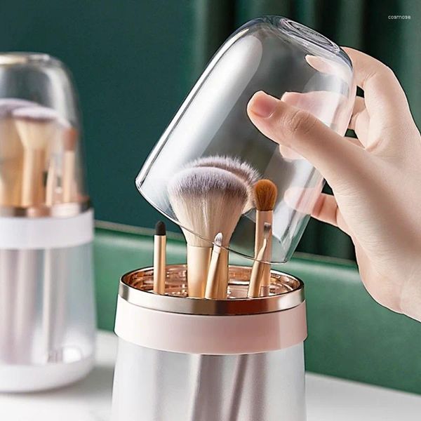 Boîtes de rangement 10 trous maquillage Brosse organisatrice à poussière Brosses cosmétiques boîtiers de chambre à coucher table de vanité de salle de bain boite de télévision