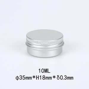Opbergdozen 10g aluminium tin potten metaal 10 ml lege cosmetische gezichtszorg oogcrème lippenbalsem glansverpakking 1200 stks